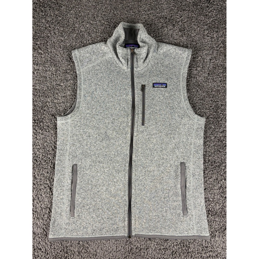 Patagonia Better Sweater Vest Mens Medium Grey Full Zip Fleece 25882 FA19